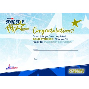 Skate UK Skate Stars Synchronized Certificate - Gold